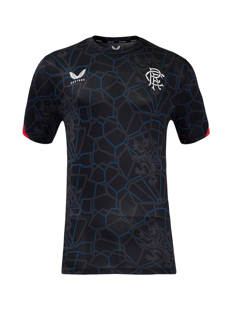 Castore Black Glasgow Rangers Third Matchday T-Shirt - Image 3 of 3