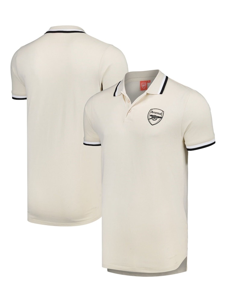 Fanatics Arsenal Tipped Brown Polo Shirt - Image 1 of 3 Fanatics Arsenal Tipped Brown Polo Shirt - Image 1 of 3