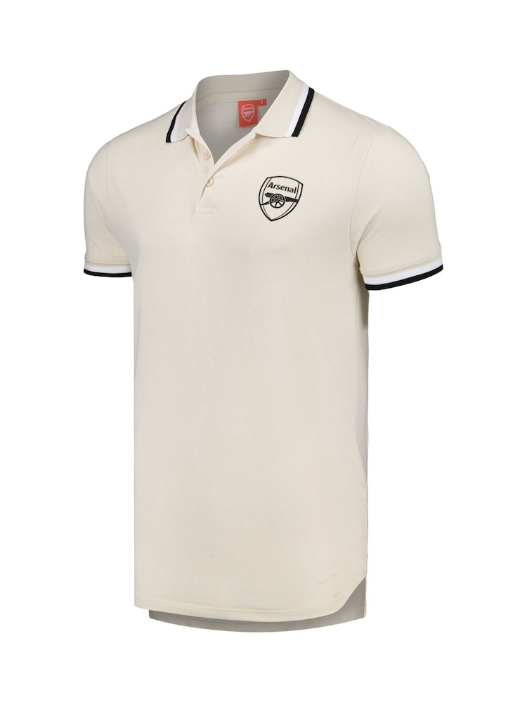 Fanatics Arsenal Tipped Brown Polo Shirt - Image 3 of 3 Fanatics Arsenal Tipped Brown Polo Shirt - Image 3 of 3
