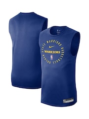 Fanatics Blue NBA Golden State Warriors Practice Sleeveless Top - Image 1 of 3