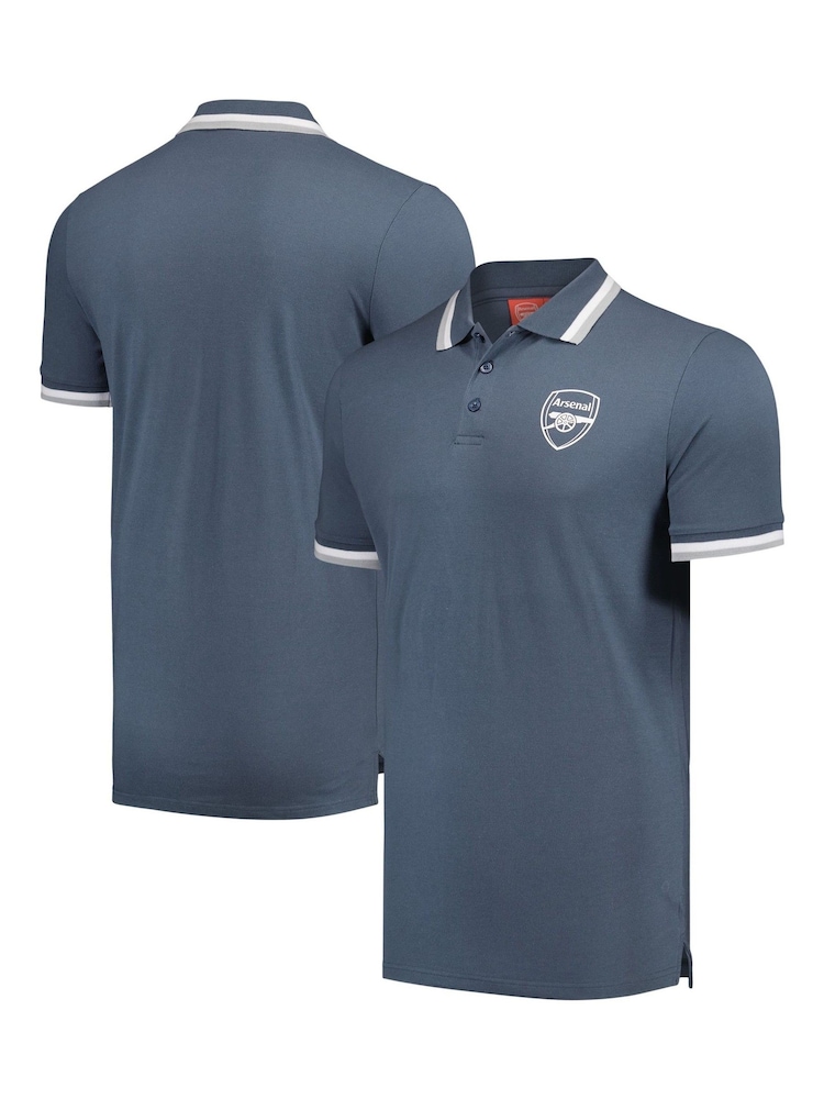 Fanatics Grey Arsenal Tipped Polo Shirt - Image 1 of 3