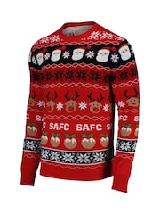 Fanatics Adults Red Sunderland Christmas Jumper - Image 2 of 3