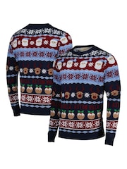 Fanatics Adults Blue Aston Villa Christmas Jumper - Image 1 of 3