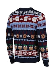 Fanatics Adults Blue Aston Villa Christmas Jumper - Image 3 of 3