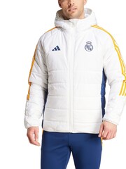 adidas White Real Madrid Training Winter Jacket - Image 1 of 2