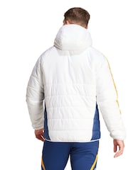 adidas White Real Madrid Training Winter Jacket - Image 2 of 2