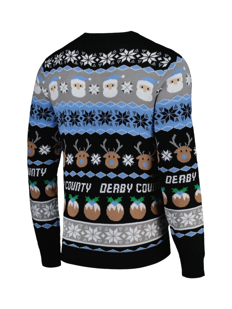 Fanatics Adults Derby County Christmas Black Jumper - Image 3 of 3 Fanatics Adults Derby County Christmas Black Jumper - Image 3 of 3