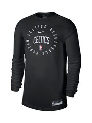 Fanatics NBA Boston Celtics Long Sleeve Practice Black Top - Image 2 of 3