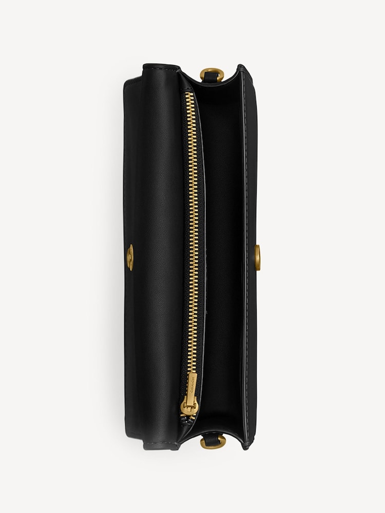 COACH Black Evie Leather Long Wallet On Chain - Image 6 of 6