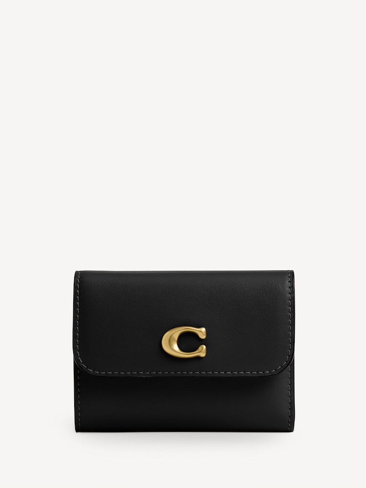 COACH Black Leather Essential Card Holder Wallet - Image 1 of 4