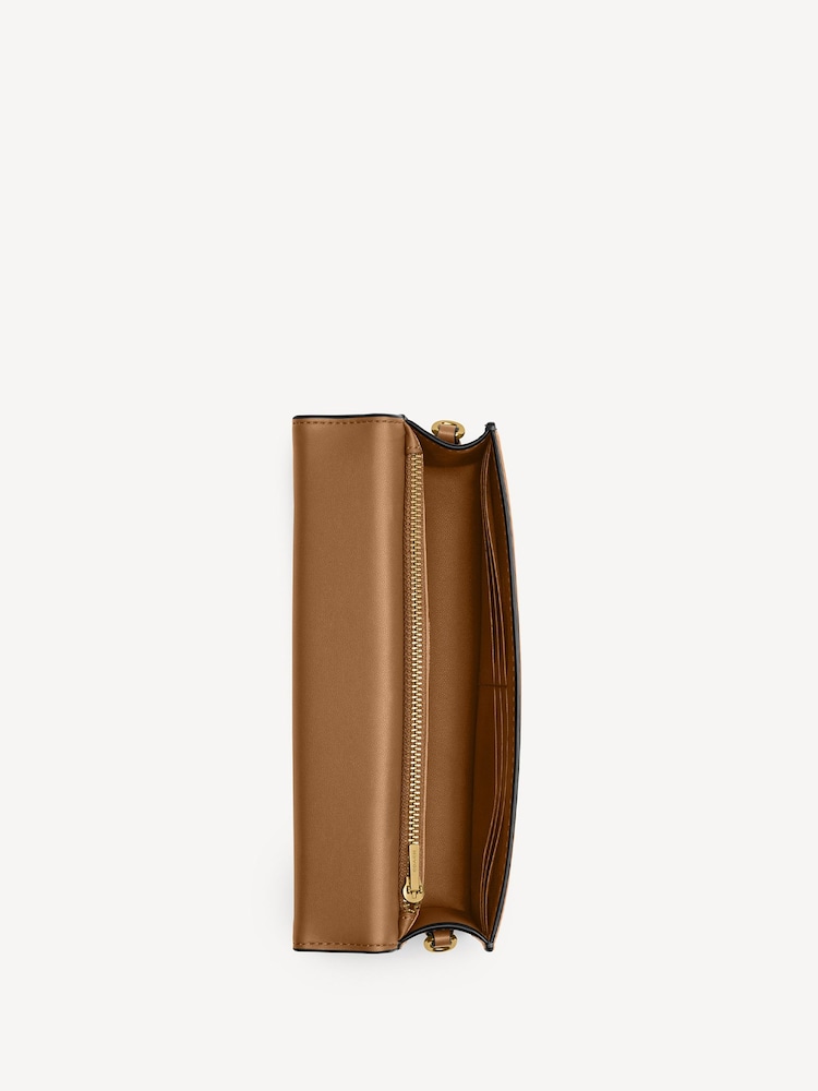 COACH Brown Evie Leather Long Wallet On Chain - Image 7 of 7