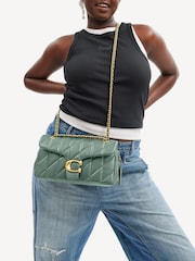 COACH Green Quilted Tabby 26 Shoulder Bag With Chain - Image 2 of 7