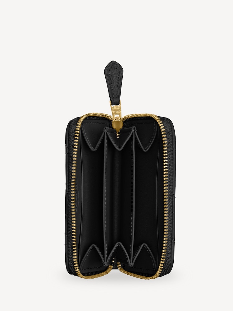 COACH Black Quilted Pillow Leather Zip Around Card Case - Image 3 of 3