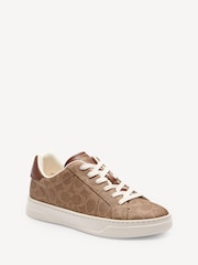 COACH Brown High Line Leather Trainers - Image 2 of 6