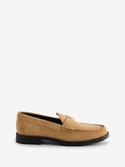COACH Brown Jocelyn Suede Loafers - Image 1 of 1
