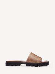 COACH Brown Florence Leather Sandals - Image 1 of 7