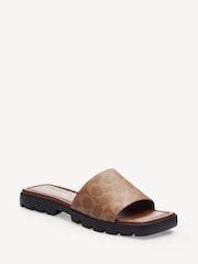 COACH Brown Florence Leather Sandals - Image 2 of 7