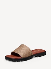 COACH Brown Florence Leather Sandals - Image 3 of 7