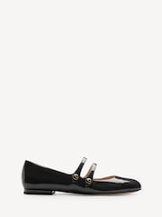 COACH Black Winley Leather Mary Jane Shoes - Image 1 of 8