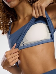 South Beach Blue Scoop Vest Top With Built-In-Bra - Image 2 of 5