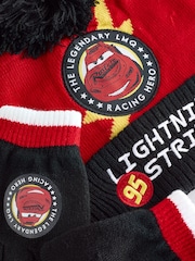 Character Black Disney Cars Lightning McQueen Winter Hat And Gloves Set - Image 4 of 4