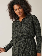Evans Green Jersey Crepe Utility Dress - Image 4 of 5