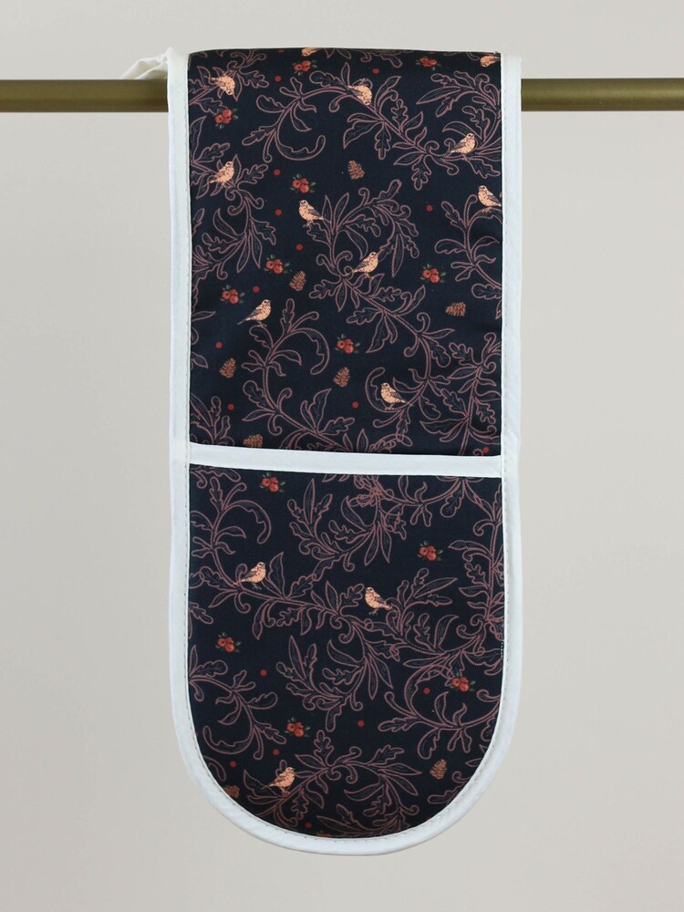 Avalon Home Blue Navy Robins Oven 100% Cotton Gloves - Image 2 of 5 Avalon Home Blue Navy Robins Oven 100% Cotton Gloves - Image 2 of 5