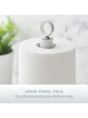 Swan White Kitchen Towel Pole and Mug Tree Set - Image 4 of 10