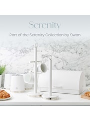 Swan White Kitchen Towel Pole and Mug Tree Set - Image 7 of 10