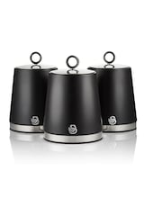 Swan Black Serenity Set of 3 Kitchen Storage Canisters - Image 1 of 11