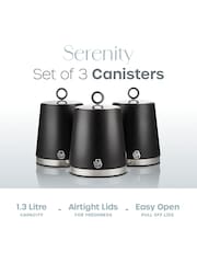 Swan Black Serenity Set of 3 Kitchen Storage Canisters - Image 2 of 11
