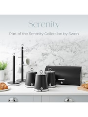Swan Black Serenity Set of 3 Kitchen Storage Canisters - Image 7 of 11