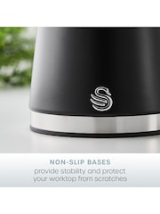 Swan Black Serenity Set of 3 Kitchen Storage Canisters - Image 8 of 11