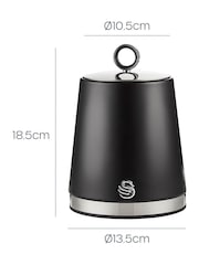 Swan Black Serenity Set of 3 Kitchen Storage Canisters - Image 9 of 11