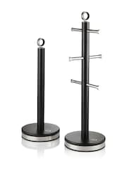 Swan Black Kitchen Towel Pole and Mug Tree Set - Image 1 of 10