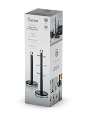 Swan Black Kitchen Towel Pole and Mug Tree Set - Image 10 of 10
