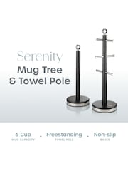 Swan Black Kitchen Towel Pole and Mug Tree Set - Image 2 of 10
