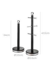 Swan Black Kitchen Towel Pole and Mug Tree Set - Image 8 of 10