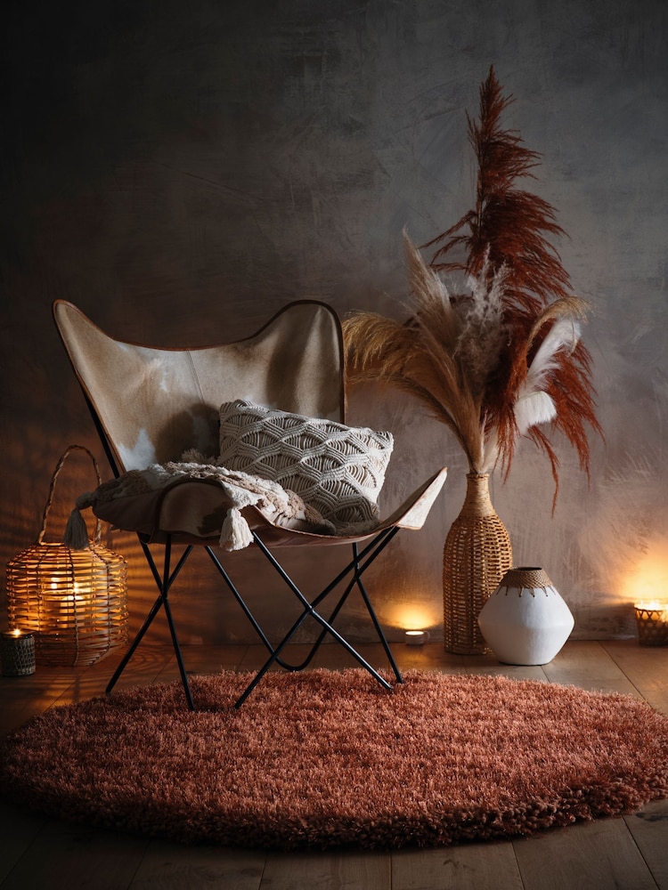 Origin Rug Collection. Orange Chicago Soft Shaggy Rug - Image 1 of 4