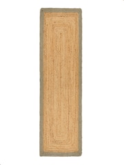 Origin Rug Collection. Green Jute Border Runner - Image 2 of 4