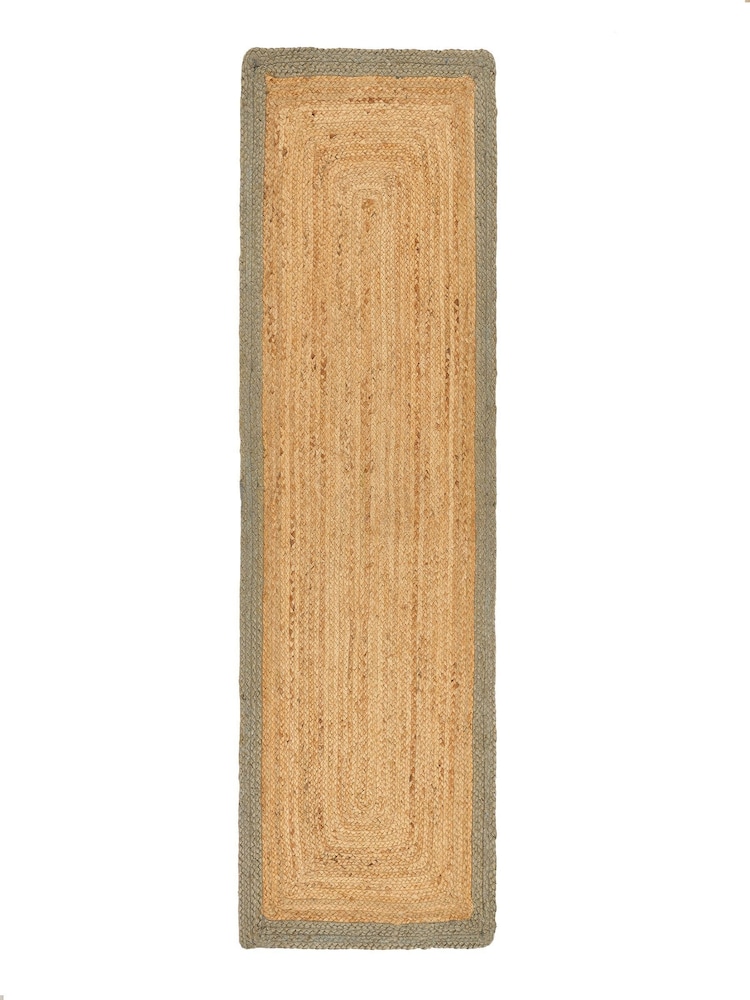 Origin Rug Collection. Green Jute Border Runner - Image 2 of 4