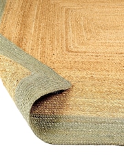Origin Rug Collection. Green Jute Border Runner - Image 4 of 4