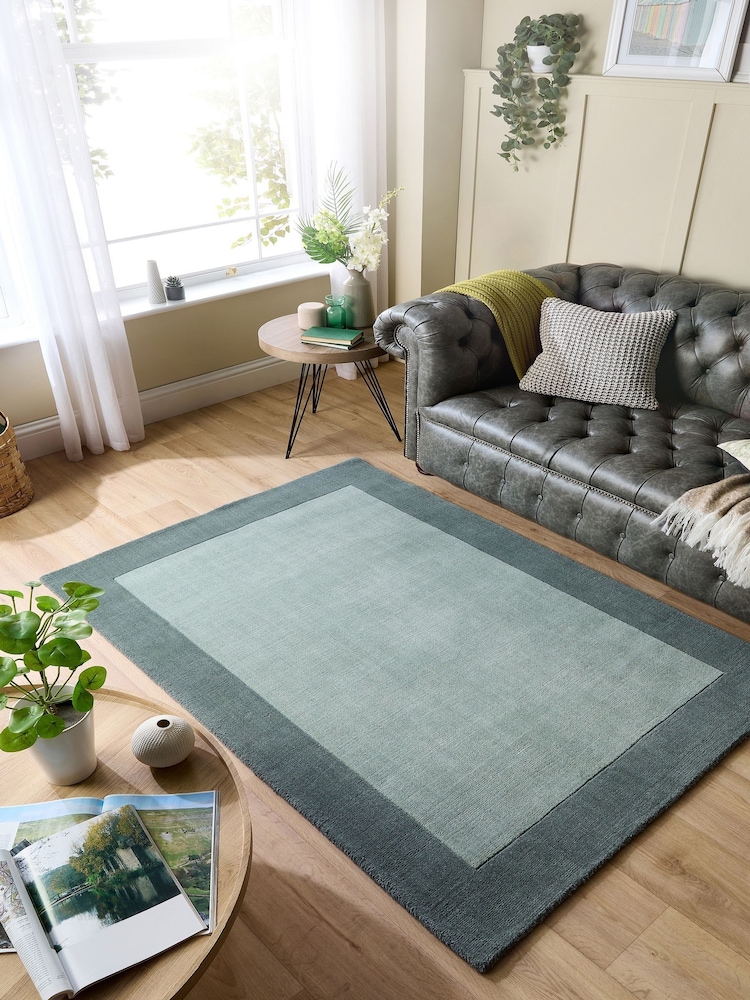 Origin Rug Collection. Green Borders Rug - Image 1 of 5