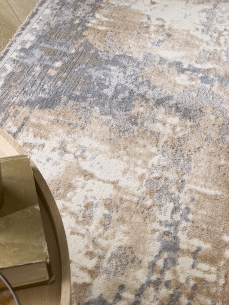 Origin Rug Collection. Blue Easy Care Aura Distressed Rug - Image 5 of 5
