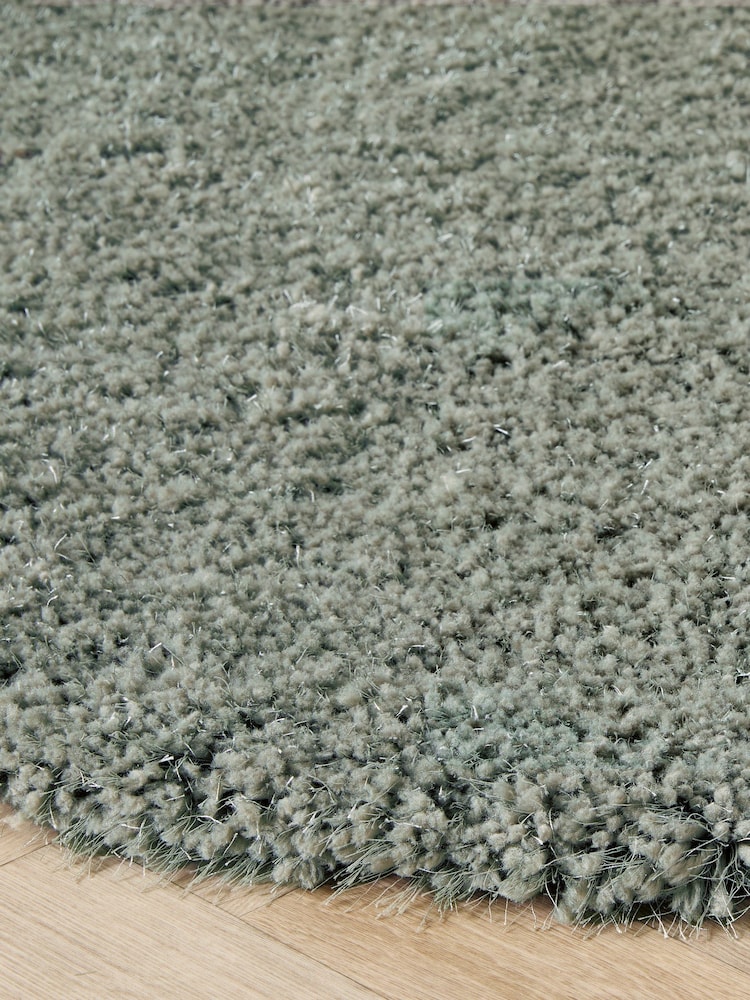 Origin Rug Collection. Green Chicago Soft Shaggy Rug - Image 2 of 4