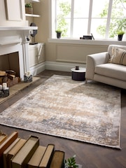 Origin Rug Collection. Blue Easy Care Aura Distressed Rug - Image 1 of 4