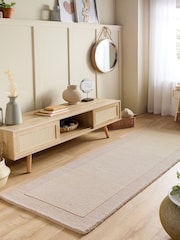 Origin Rug Collection. Cream Borders Wool Runner - Image 1 of 4