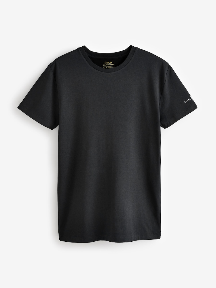 Polo Ralph Lauren Triple Black Classic Crew Neck 3-Pack T-Shirts - Image 2 of 2