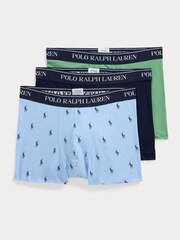 Polo Ralph Lauren Blue Chrome Classic Stretch Boxers 3 Pack - Image 1 of 6