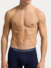 Polo Ralph Lauren Blue Chrome Classic Stretch Boxers 3 Pack - Image 2 of 6